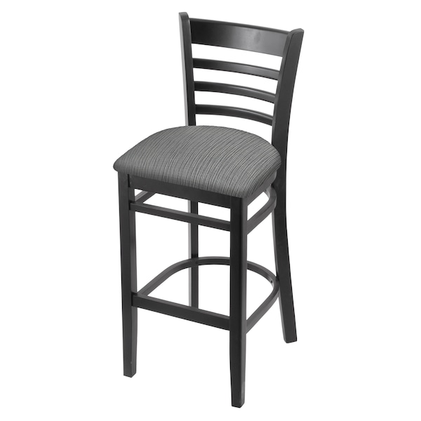 Holland Bar Stool Co 25" Counter Stool, Black Finish, Graph Seat 314025Blk020 - main